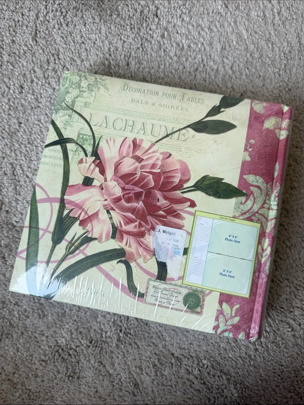 Pink Floral Photo Album - Vintage Floral Paris Photo Album - Brand New